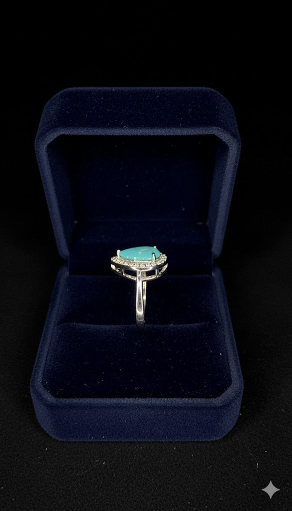Pear Cut Halo Ring