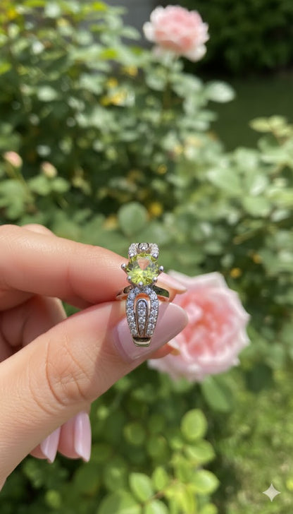 Vintage Drop Green Ring