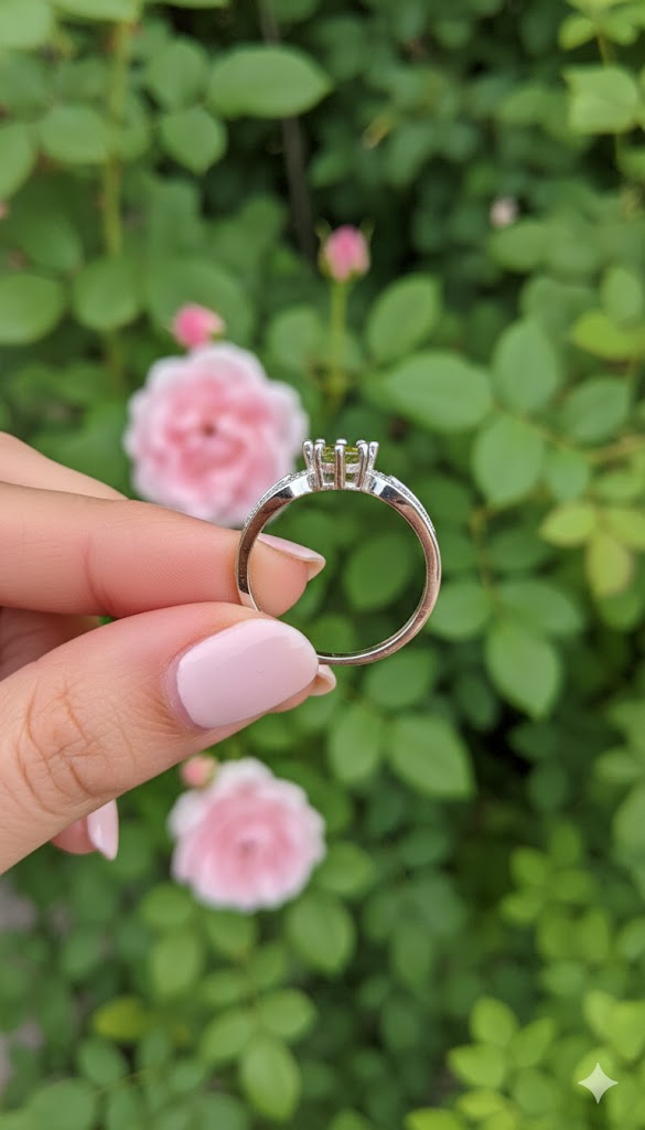 Vintage Drop Green Ring