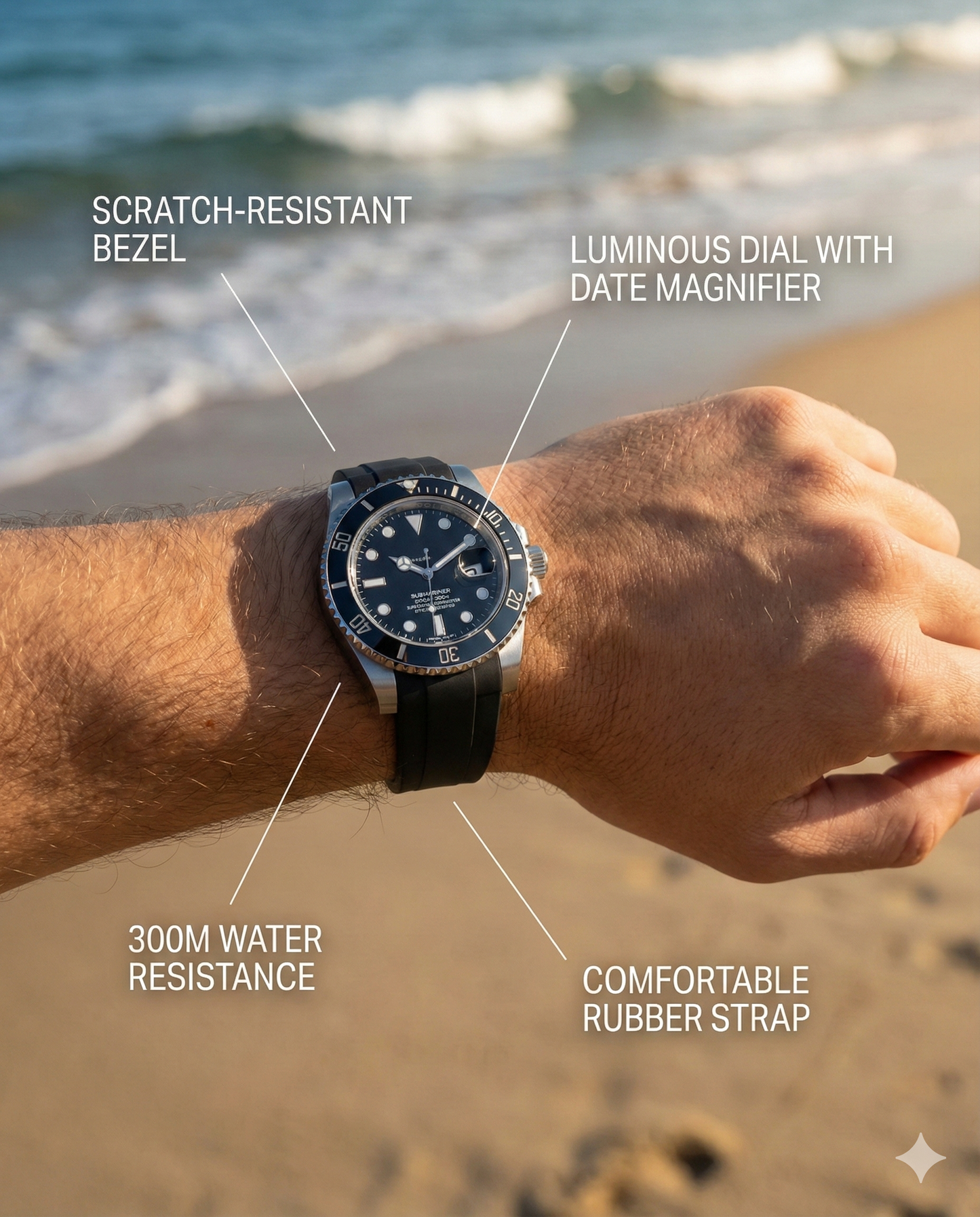 Rolex Yacht Master – Rubber Strap (Premium Design)