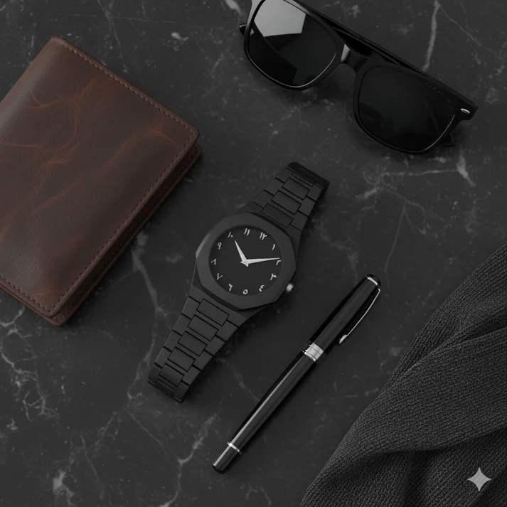 Full Black Arabic Aura Watch - Image 4